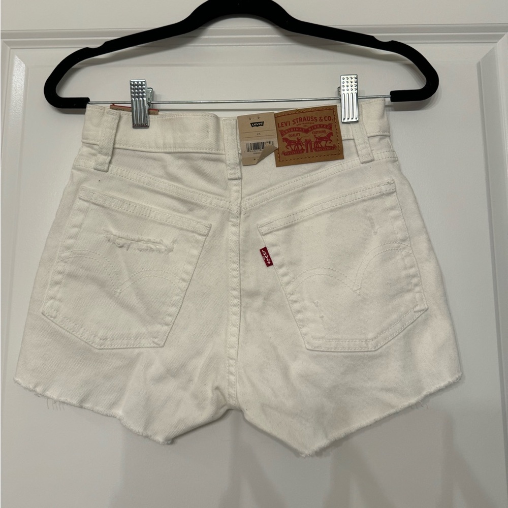 Levi’s white shorts